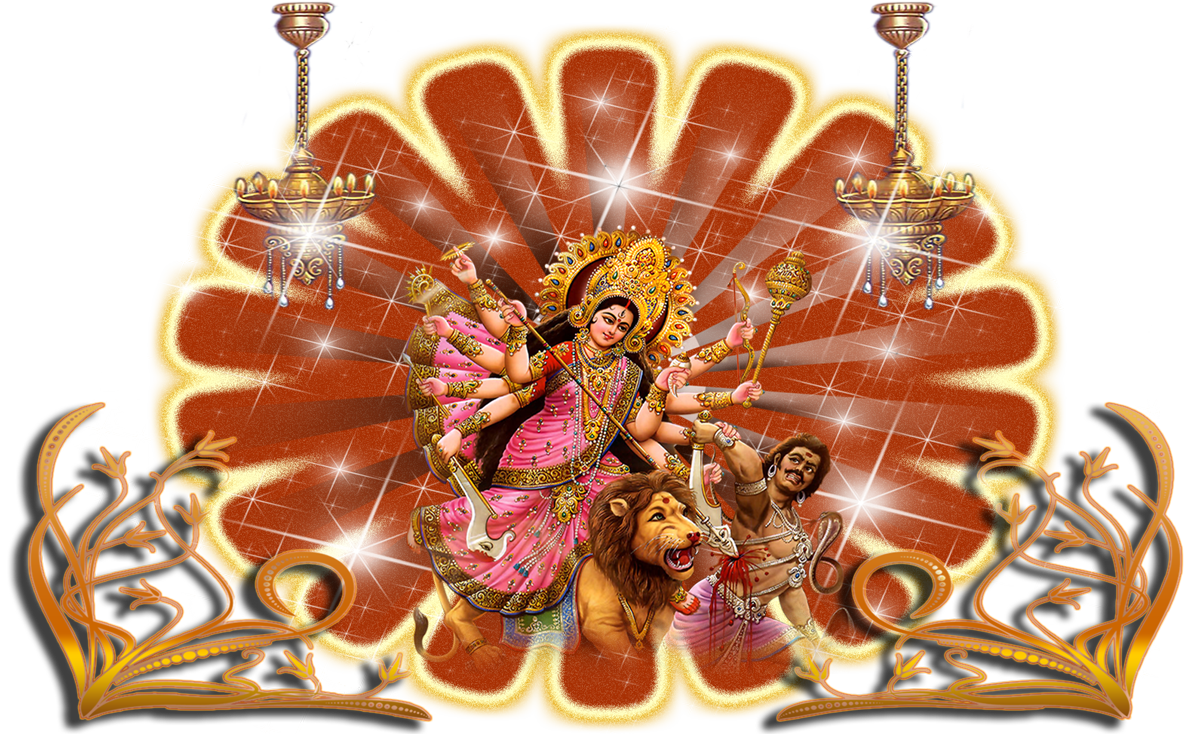 Goddess Durga Maa Transparent PNG Image