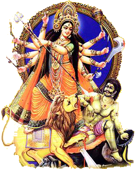 Goddess Durga Maa Transparent PNG Image