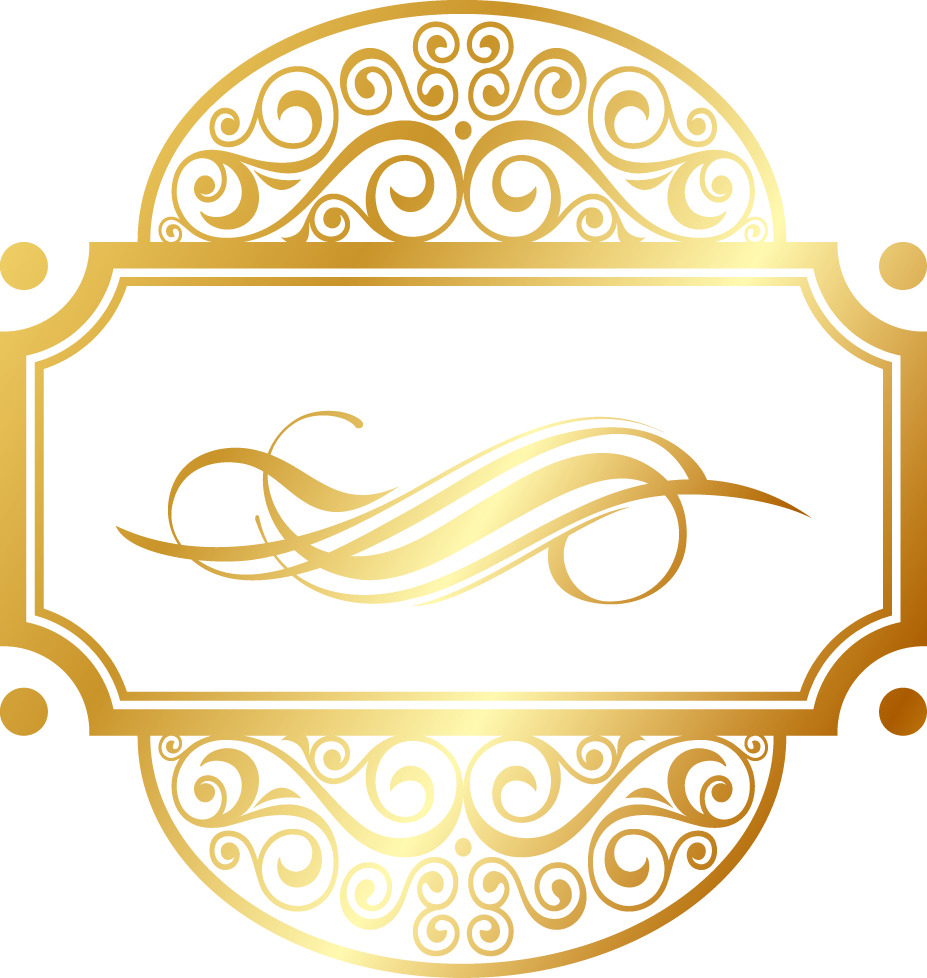 Euclidean Frame Vector Flower Golden Transparent PNG Image
