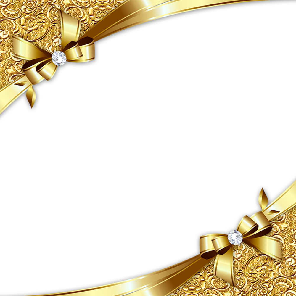 Border Diagonal Gold Transparent PNG Image