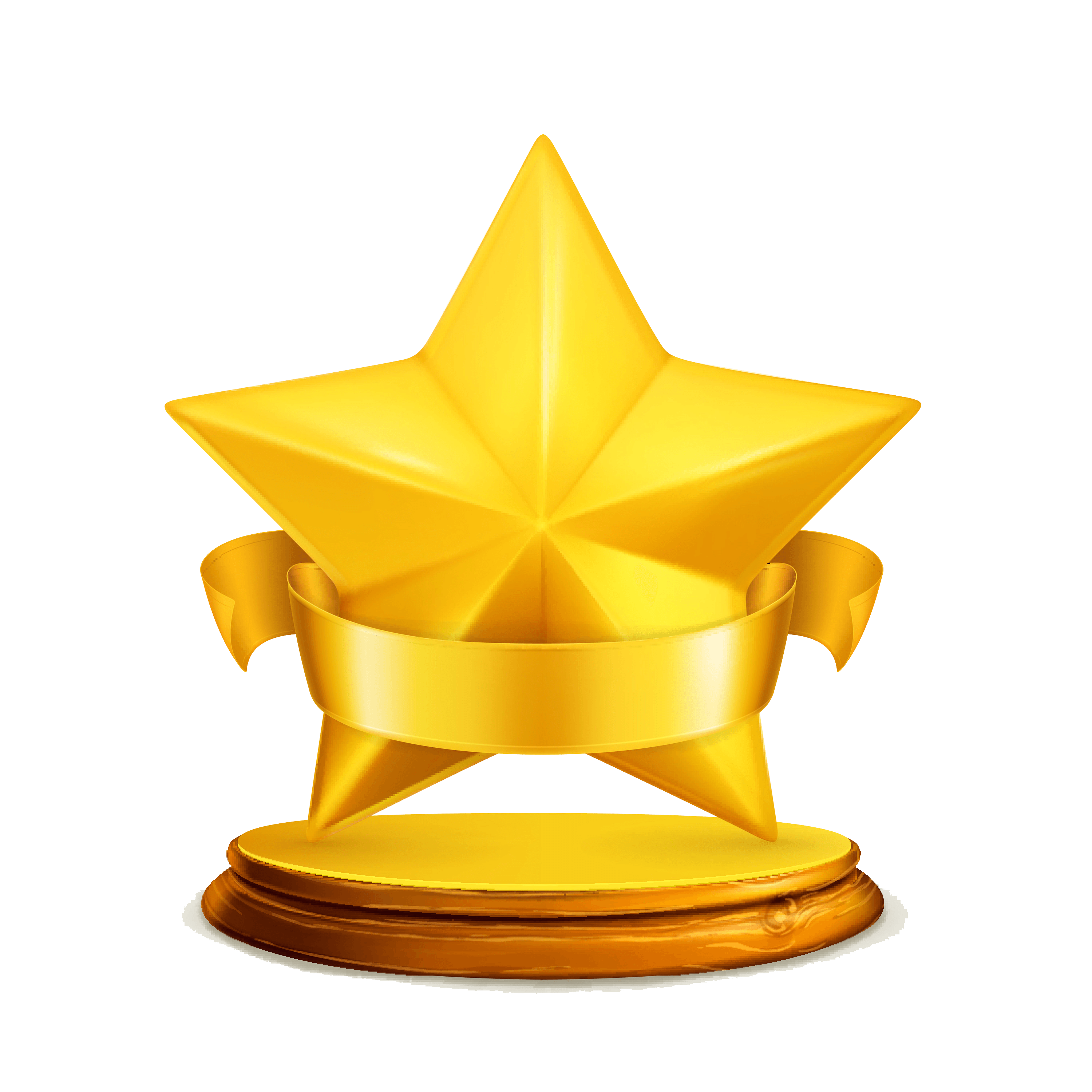 Achievement Trophy Yellow Award Gold Transparent PNG Image