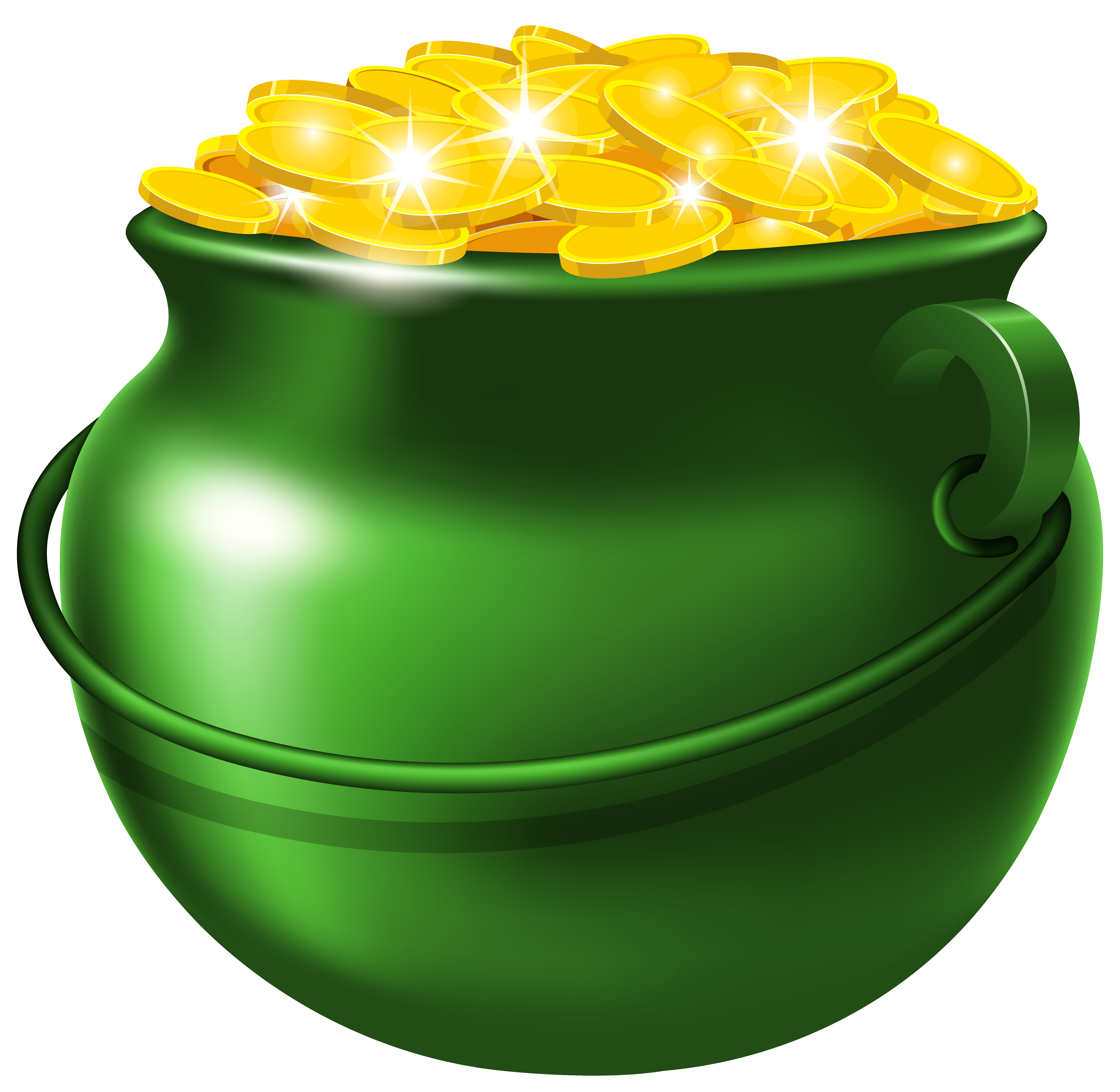 Of Pot Green Gold Transparent PNG Image
