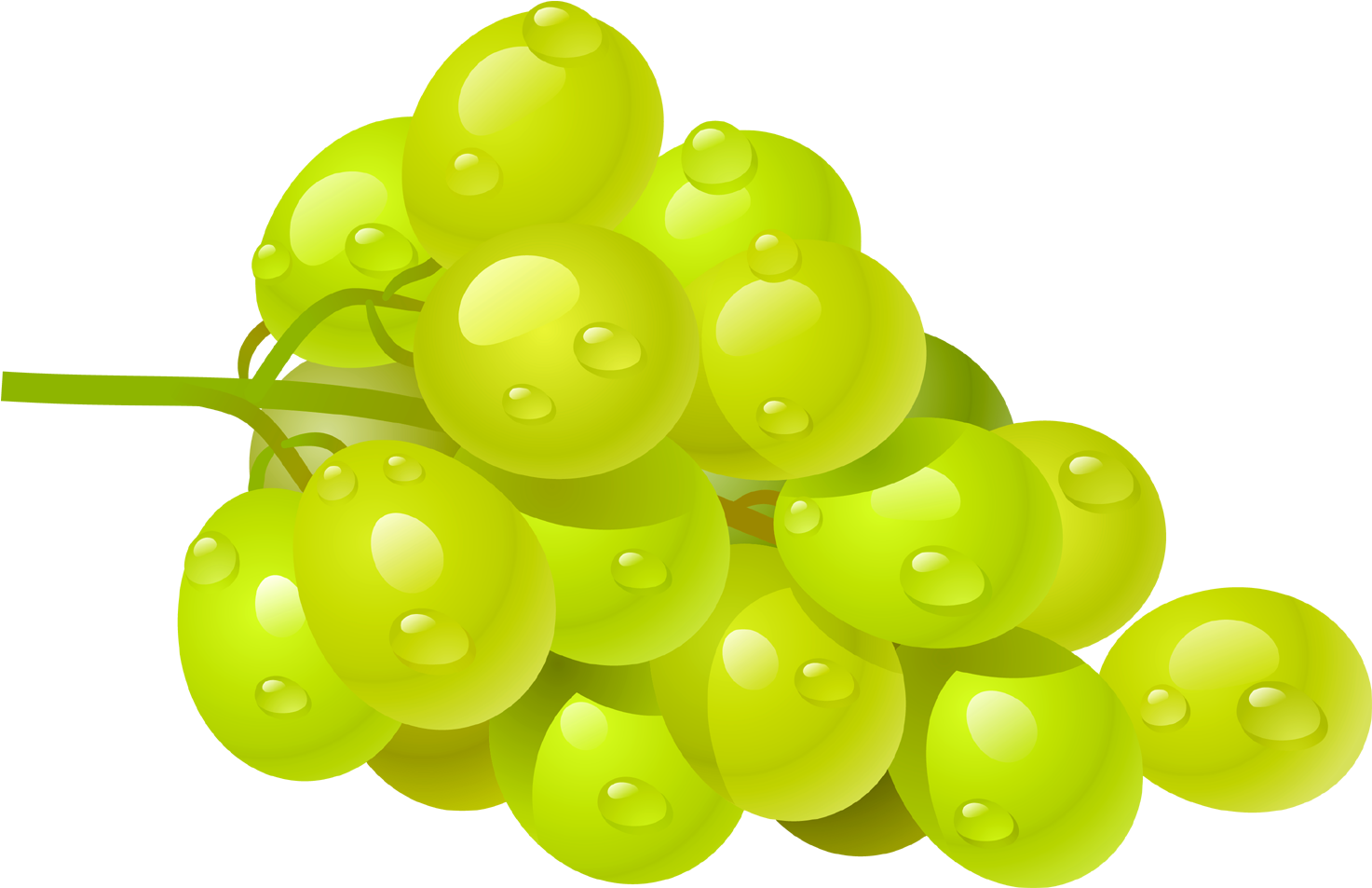 Green Organic Grapes Transparent PNG Image