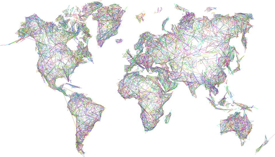 Abstract World Map Transparent PNG Image