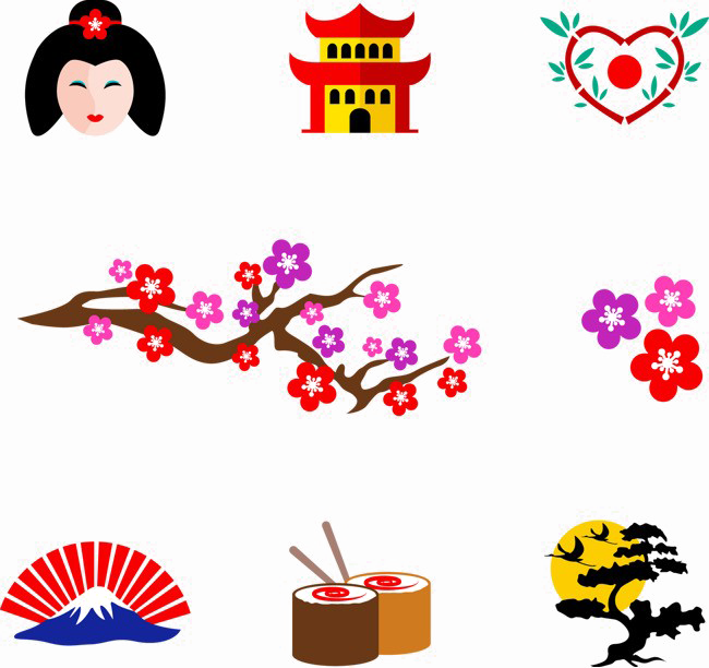 Japanese Elements Transparent PNG Image