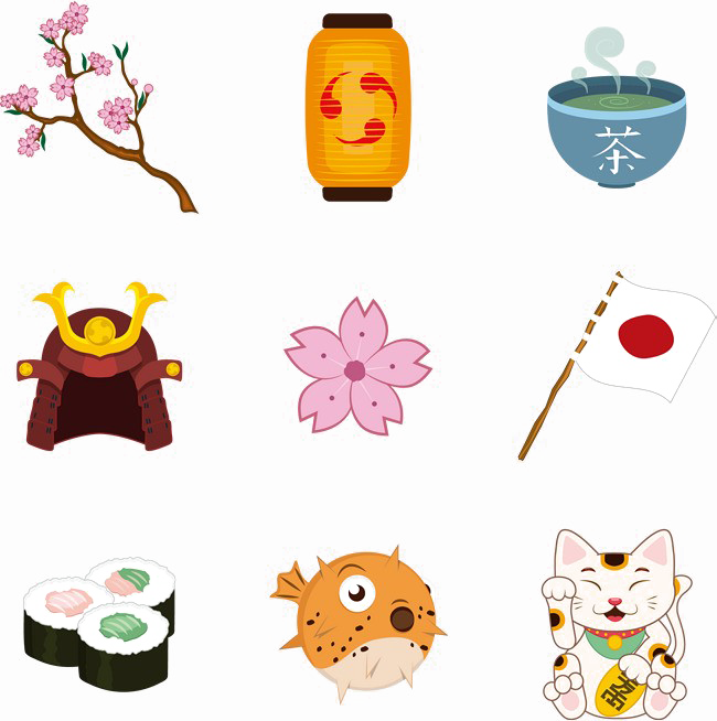 Japanese Elements Transparent PNG Image