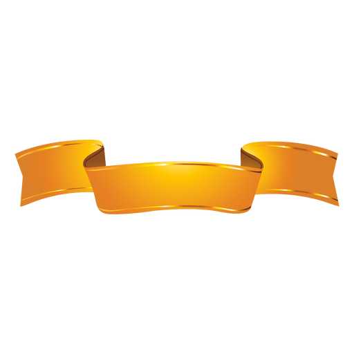 Golden Ribbon Transparent PNG Image
