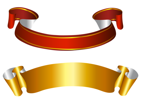 Golden Ribbon Transparent PNG Image