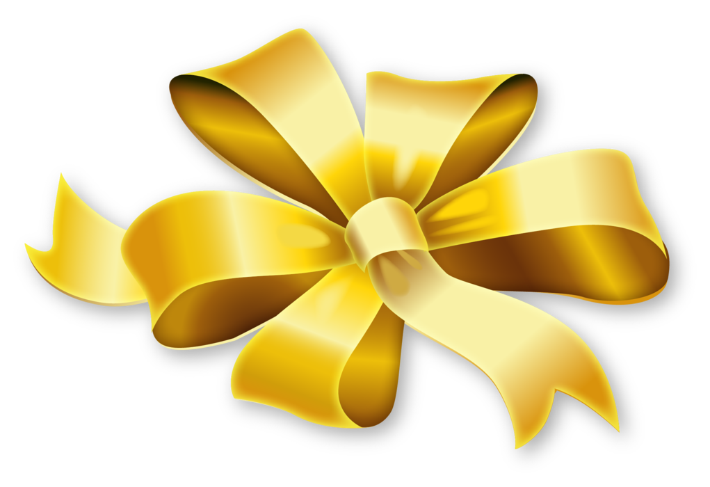 Golden Ribbon Transparent PNG Image