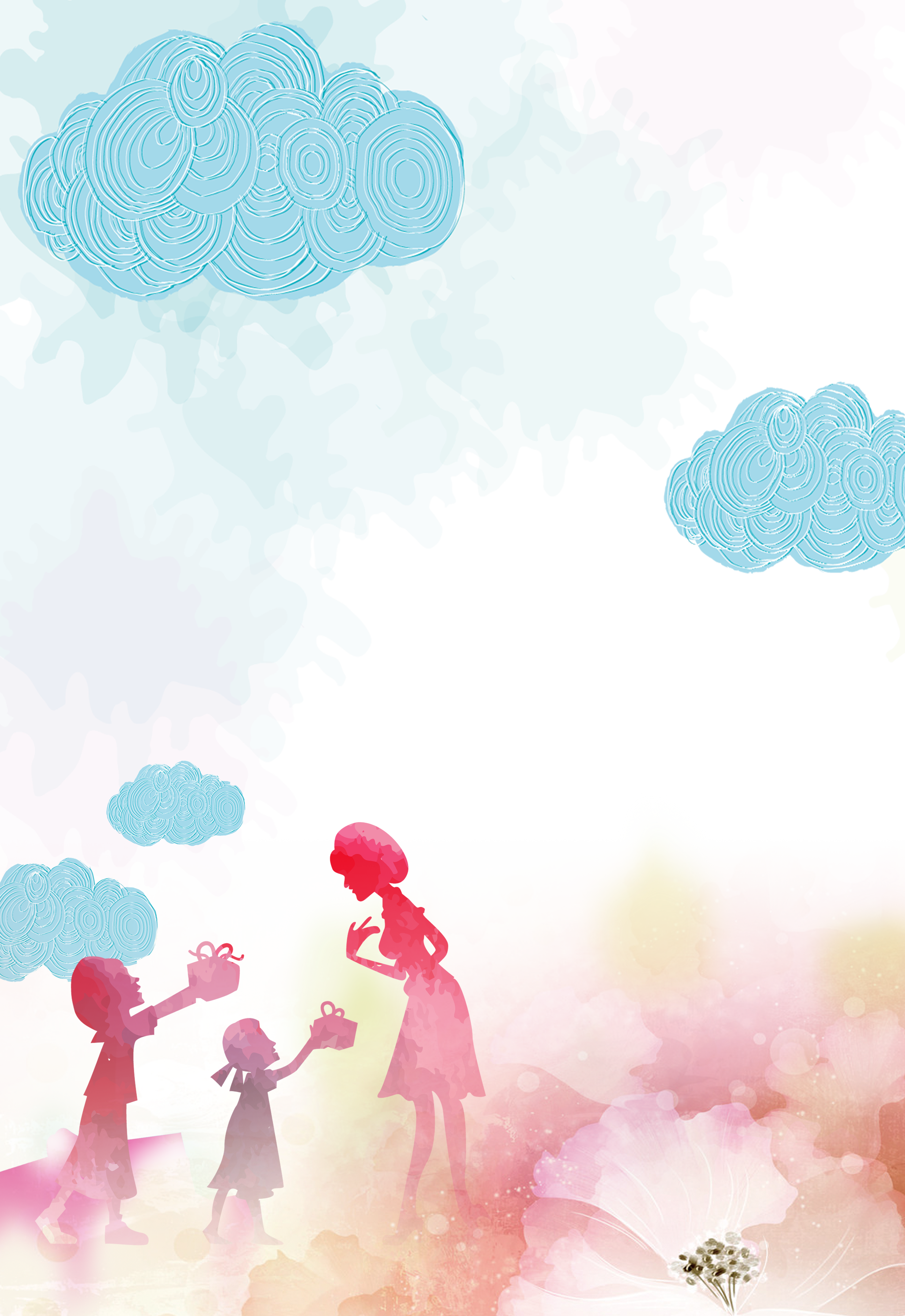 Watercolor Material Wallpaper Painting Transparent PNG Image