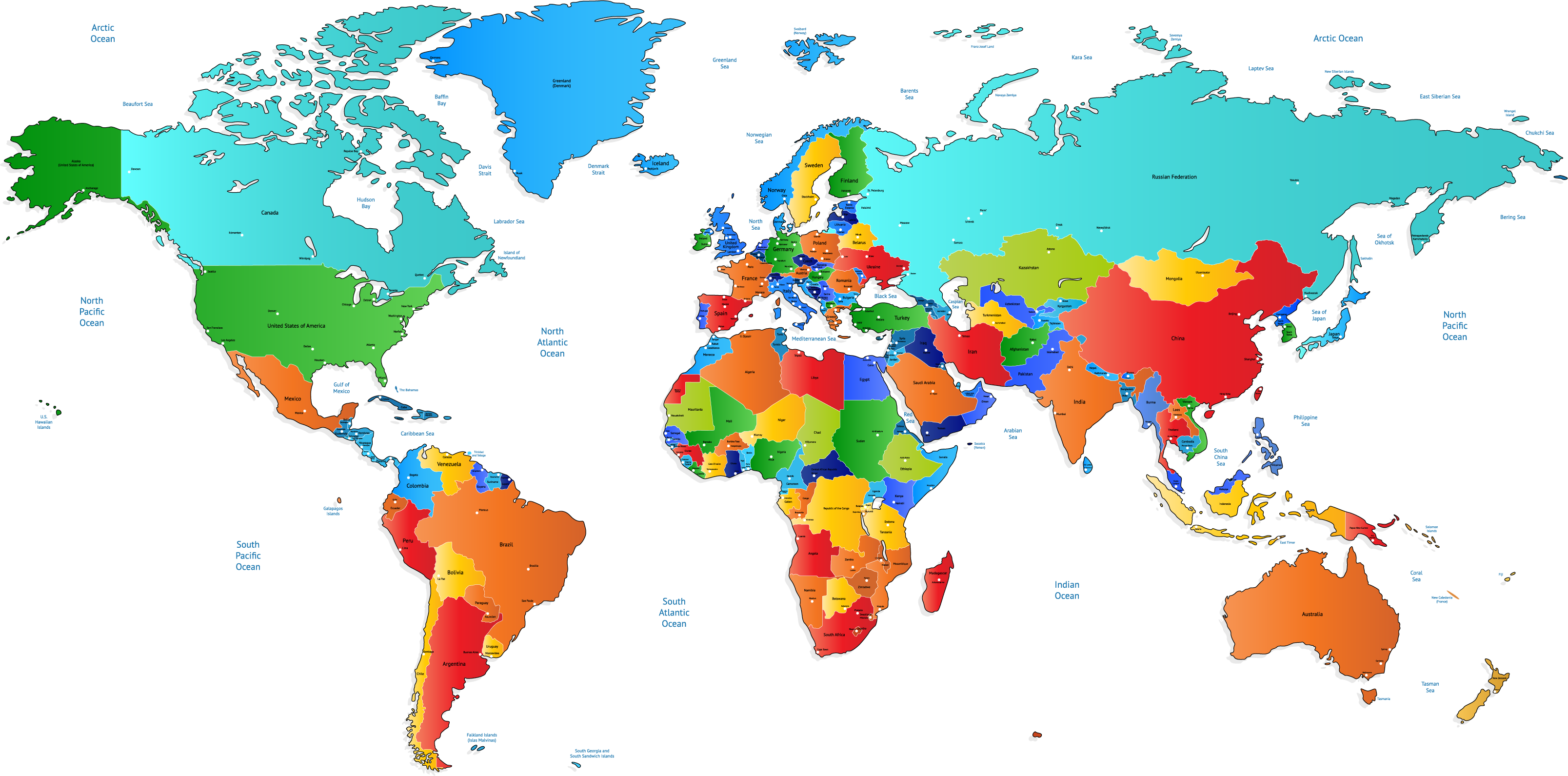 World Area Map Transparent PNG Image