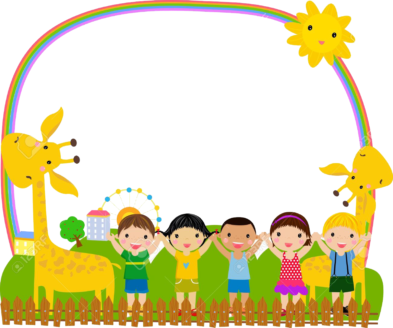 Frame Illustration Cartoon Child Children Transparent PNG Image