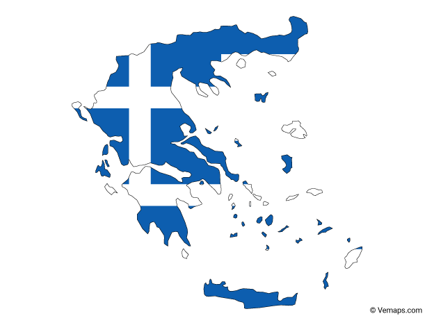 Map Flag Greece Transparent PNG Image