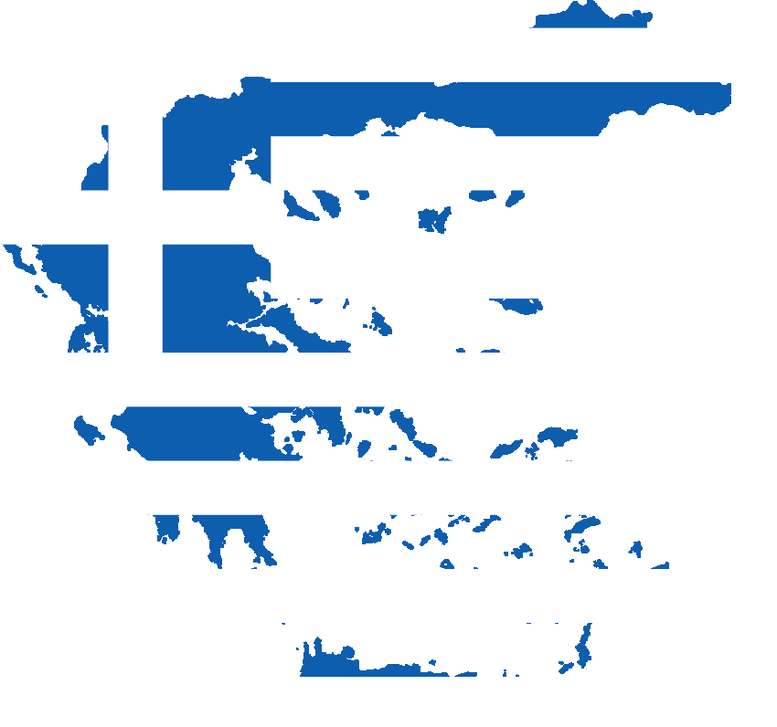 Blue Map Greece Transparent PNG Image