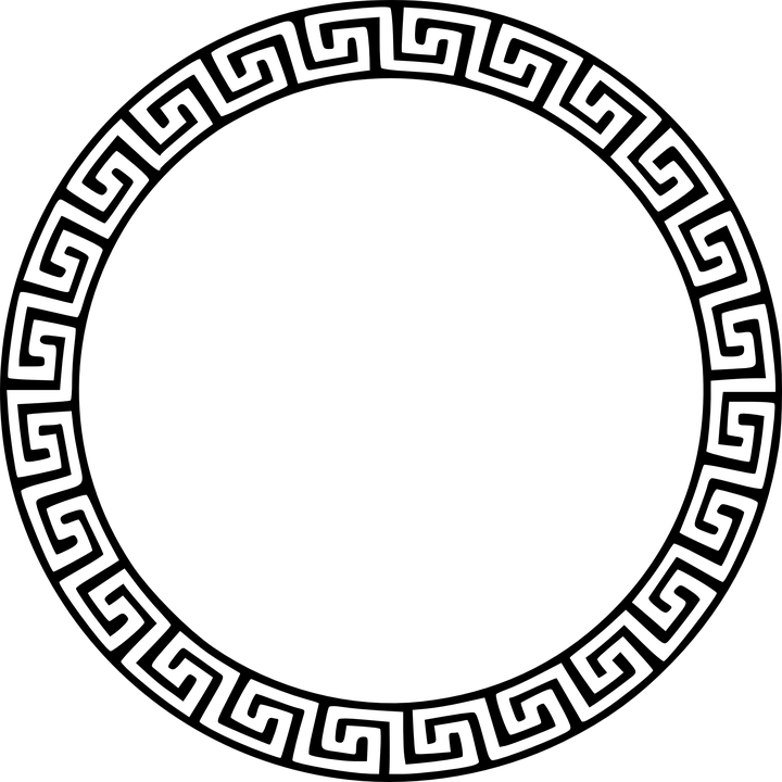 White Ancient Black Meander Greece Transparent PNG Image