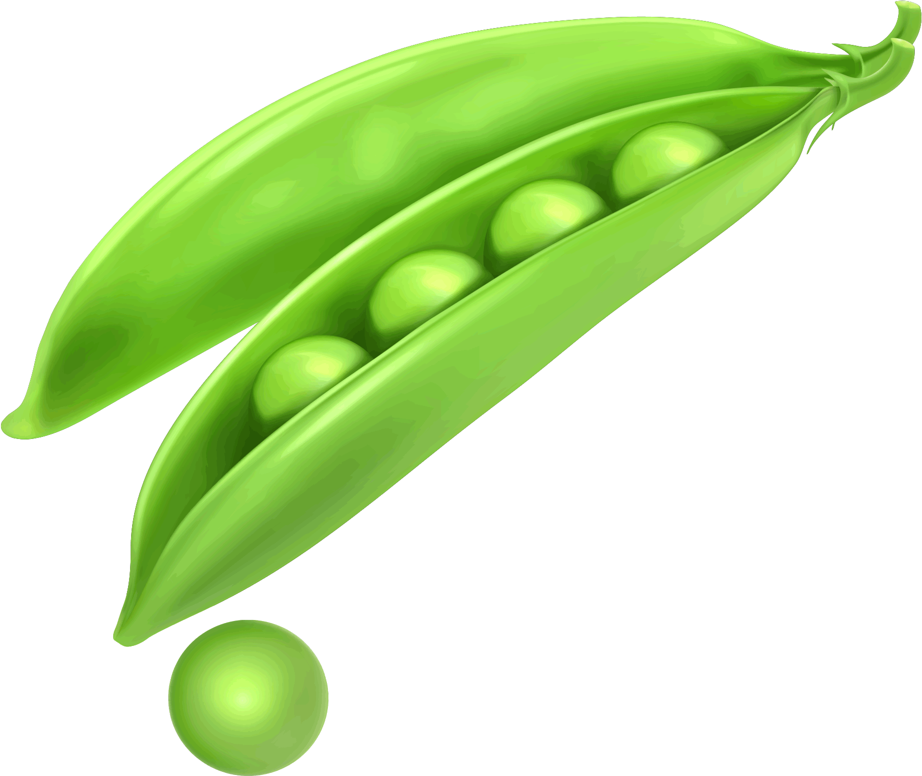 Green Organic Pea Transparent PNG Image