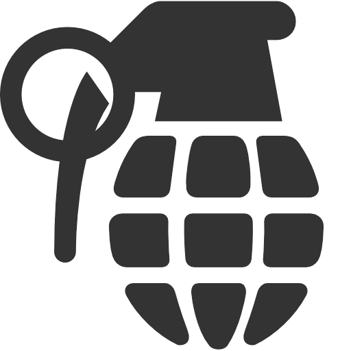 Siluet Hand Grenade Transparent PNG Image