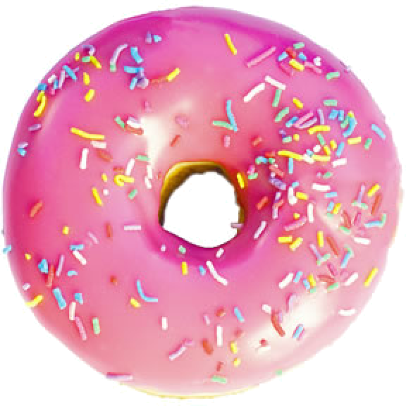 Pink Donut Transparent PNG Image