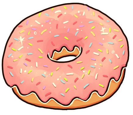 Pink Donut Transparent PNG Image