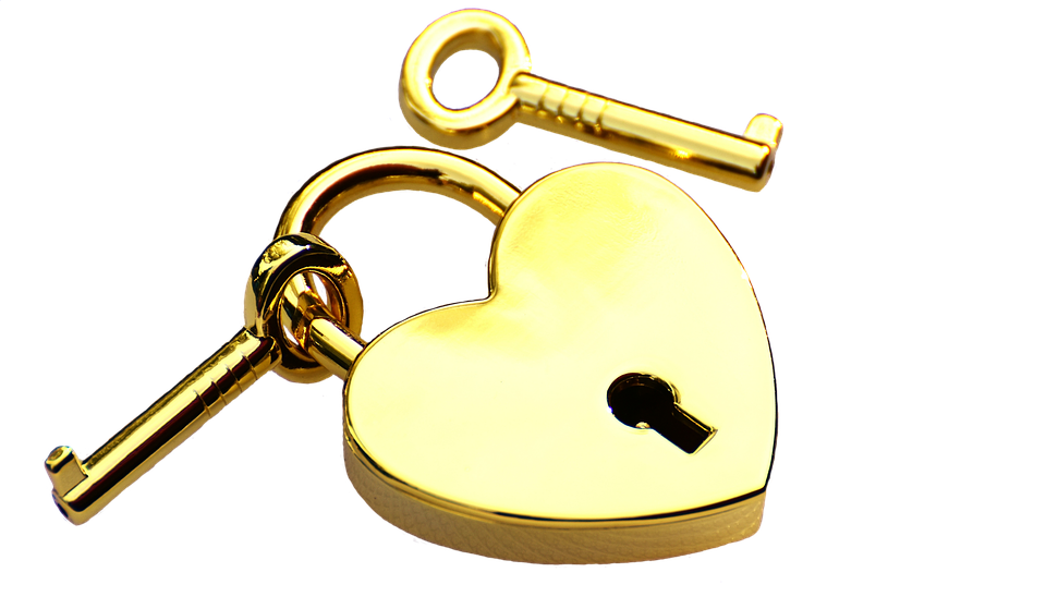 Heart Key Transparent PNG Image