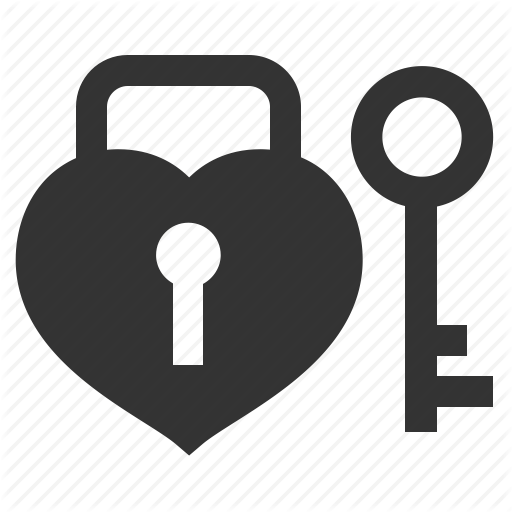 Heart Key Transparent PNG Image
