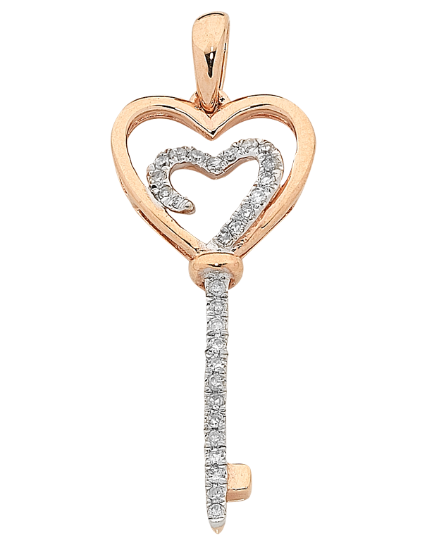 Heart Key Transparent PNG Image