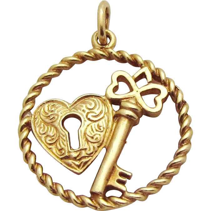 Heart Key Transparent PNG Image