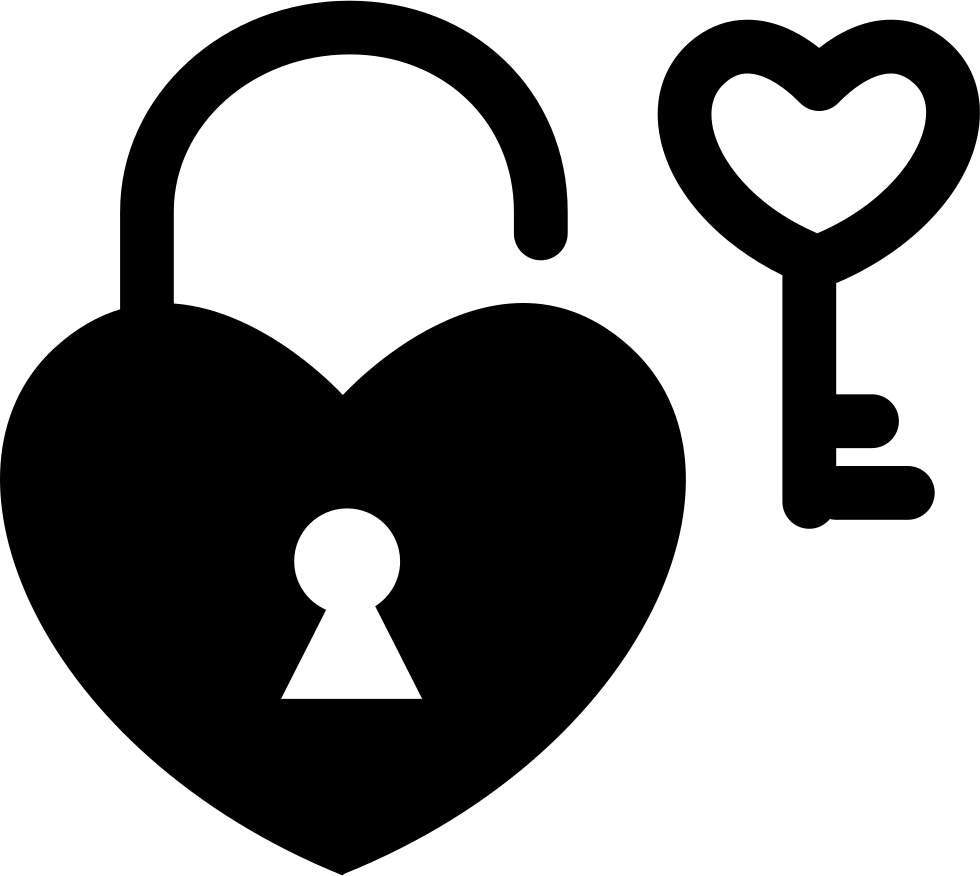 Heart Key Transparent PNG Image