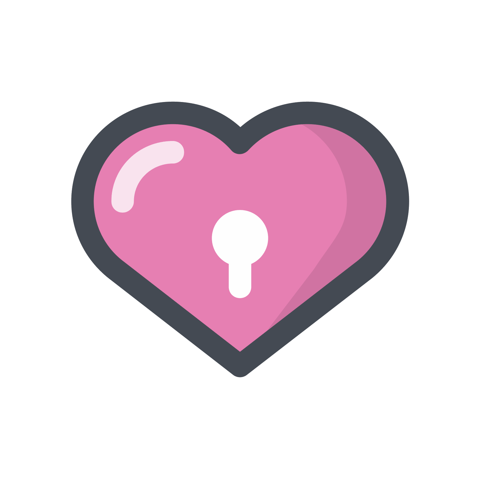 Heart Key Transparent PNG Image