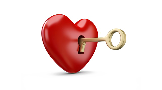 Heart Key Transparent PNG Image