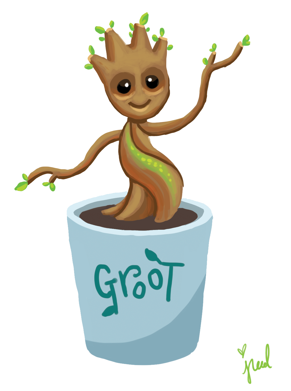 Baby Groot Background Transparent PNG Image