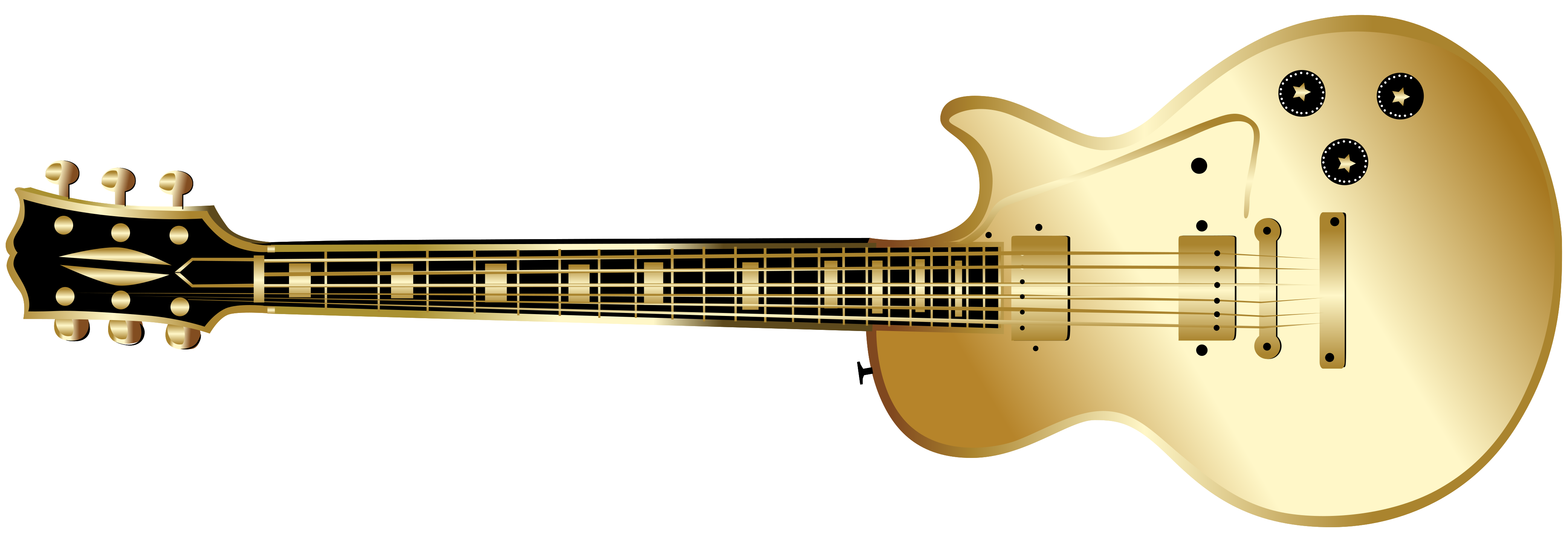 Guitar Golden Electric Transparent PNG Image