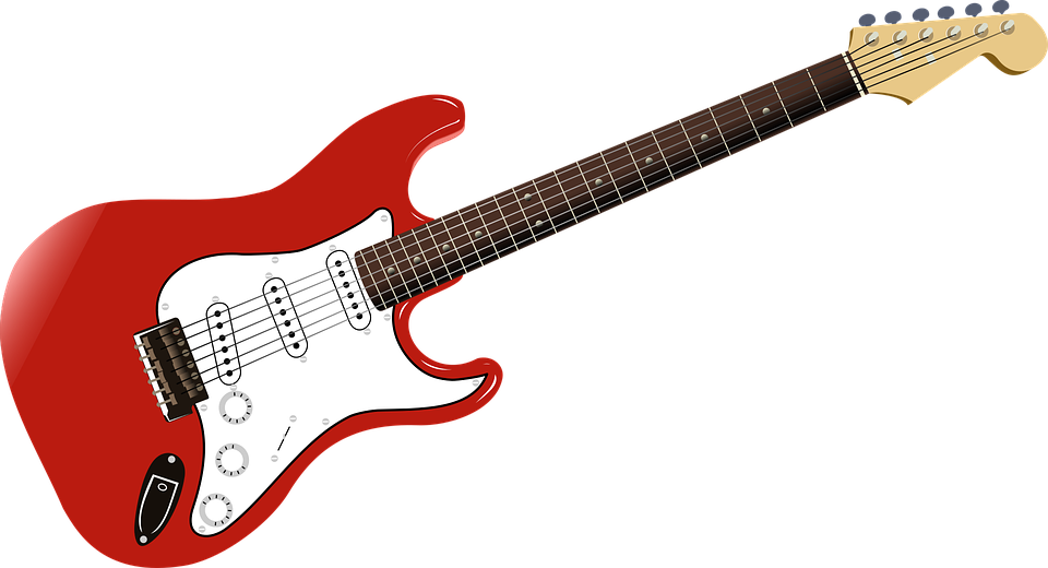 Guitar Vector Electric Red Transparent PNG Image