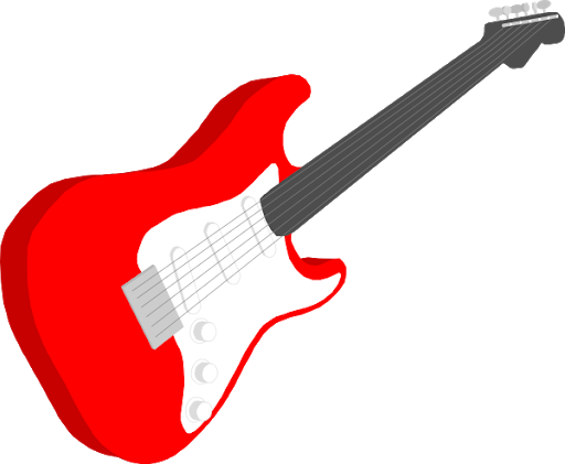 Guitar Vector Electric Red Transparent PNG Image
