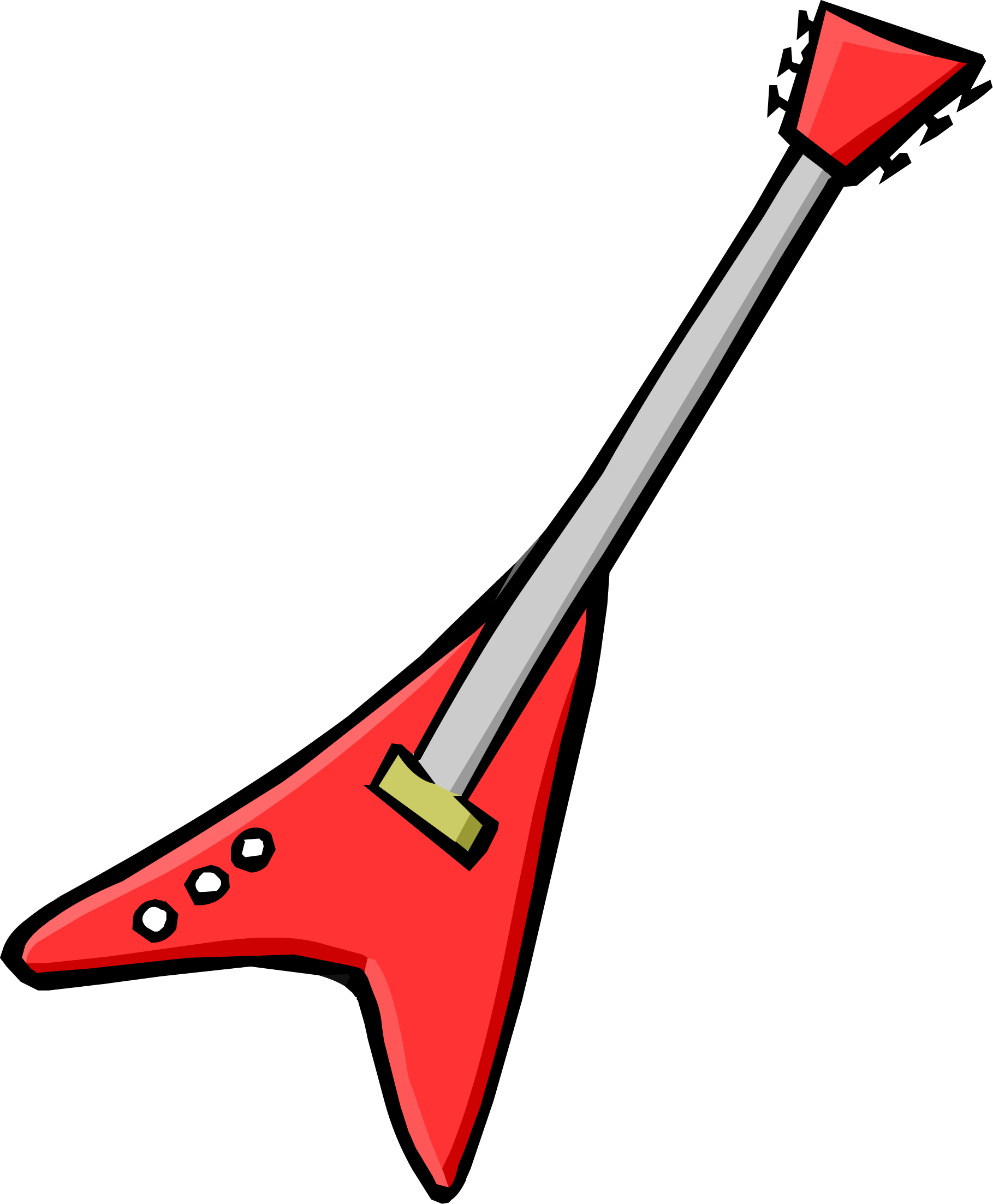 Guitar Vector Electric Red Transparent PNG Image
