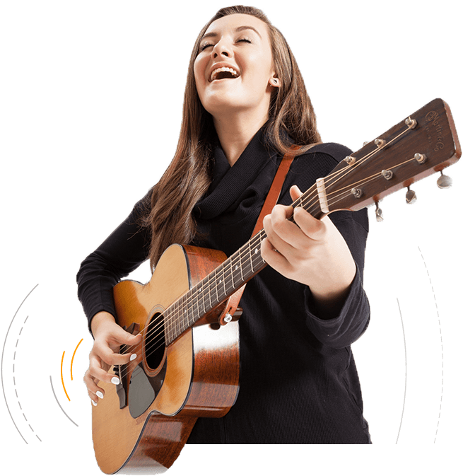 Guitar Acoustic Girl Transparent PNG Image