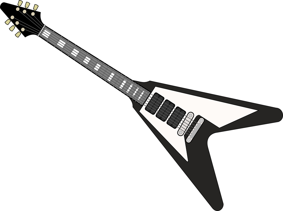 Guitar Black Rock Transparent PNG Image