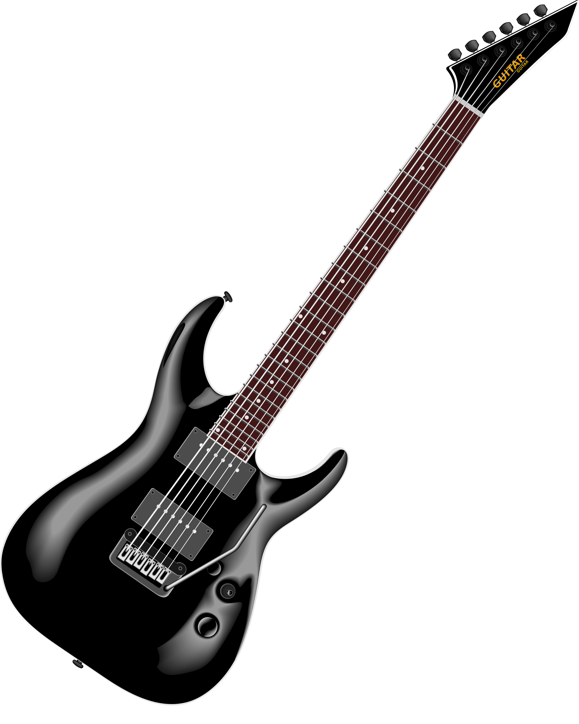 Guitar Black Rock Transparent PNG Image