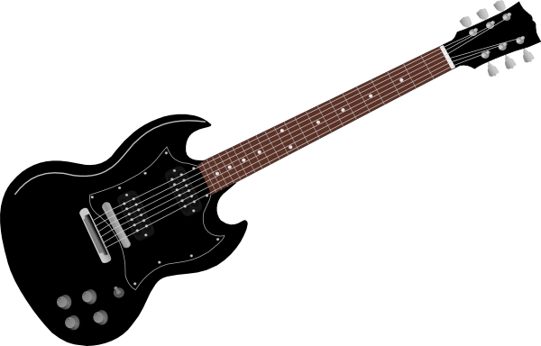 Guitar Black Rock Transparent PNG Image