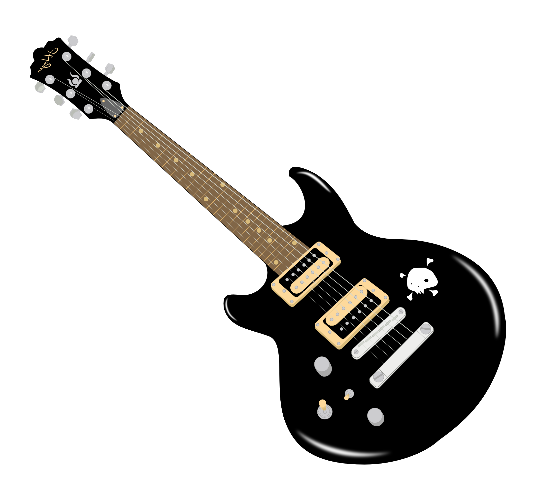 Guitar Black Rock Transparent PNG Image