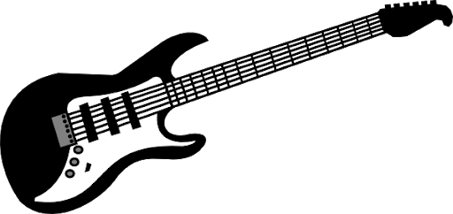 Guitar Black Rock Transparent PNG Image