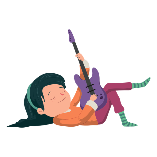 Guitar Girl Transparent PNG Image