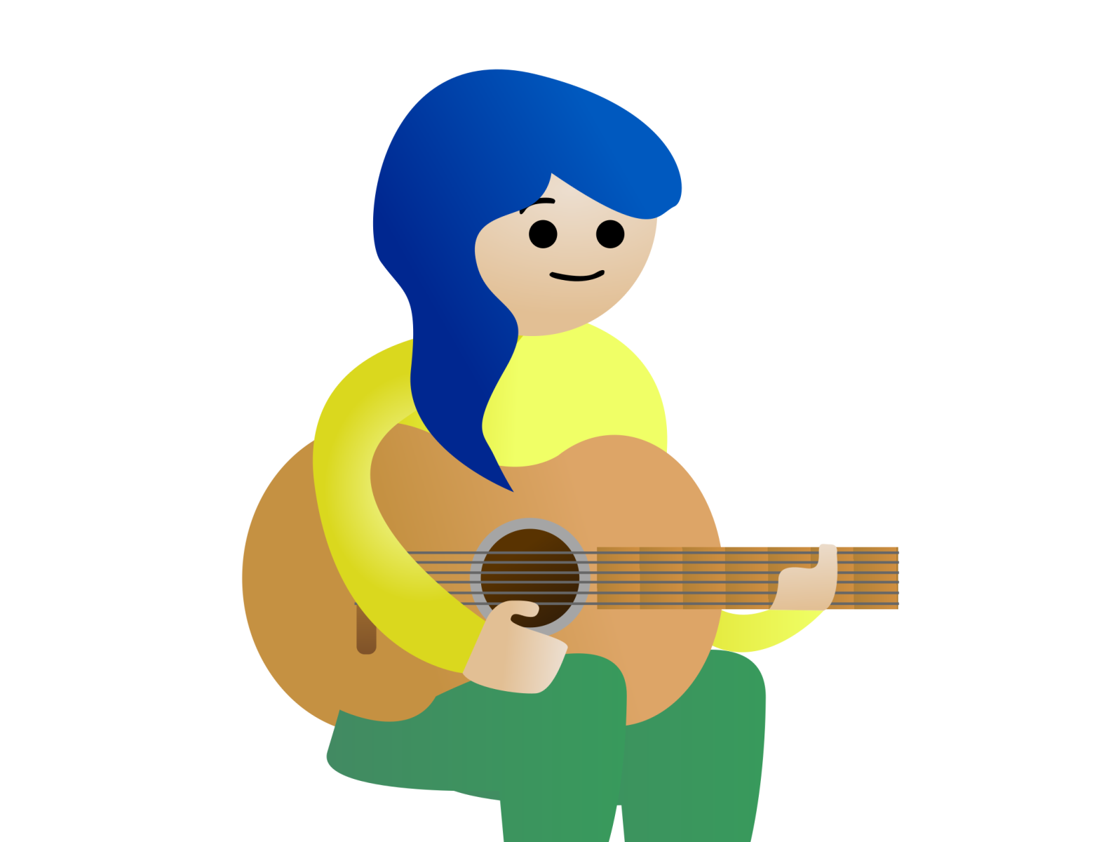 Guitar Girl Transparent PNG Image