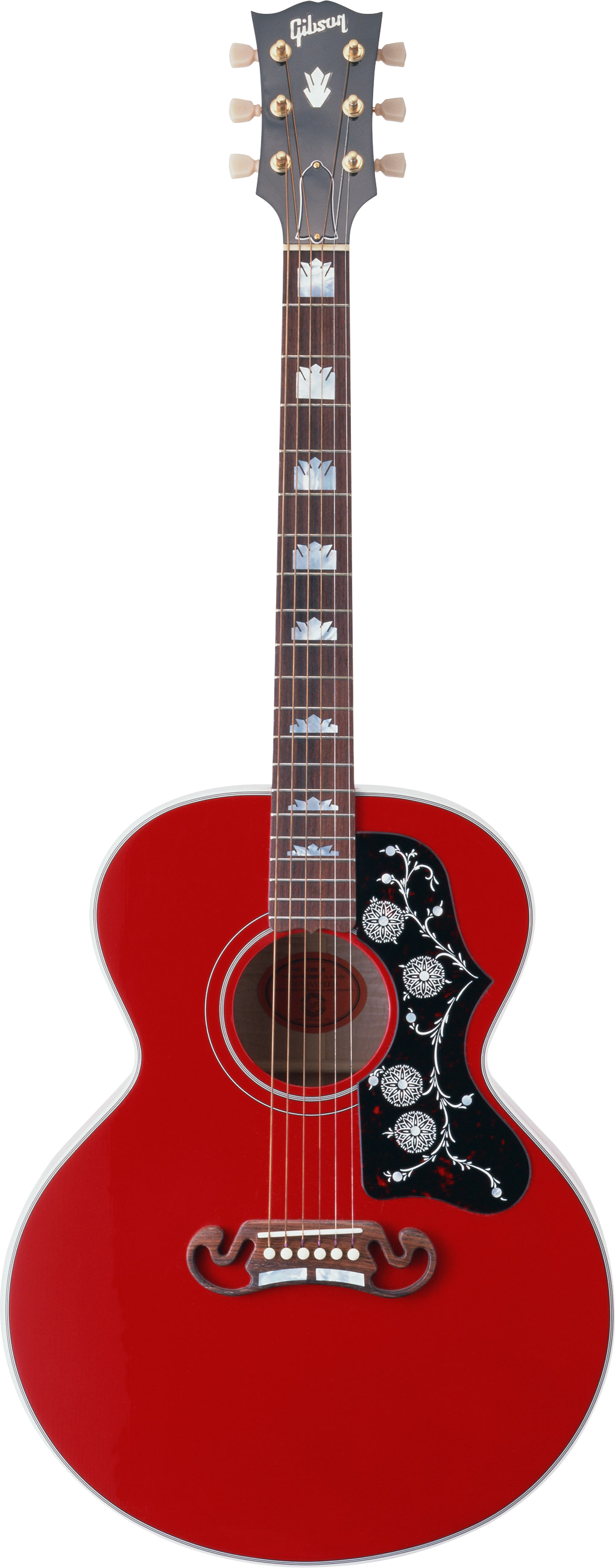 Guitar Music Red Transparent PNG Image