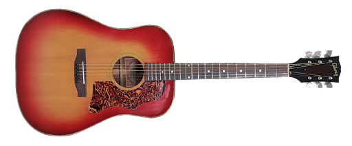 Guitar Music Red Transparent PNG Image