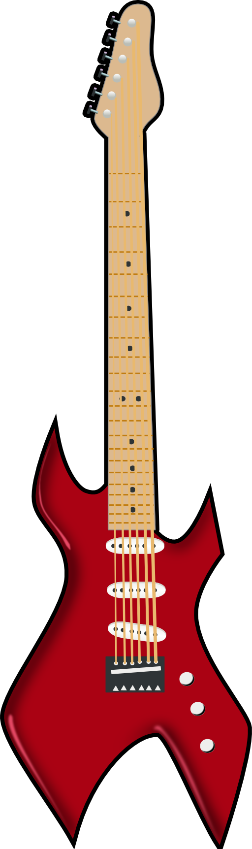 Guitar Red Transparent PNG Image