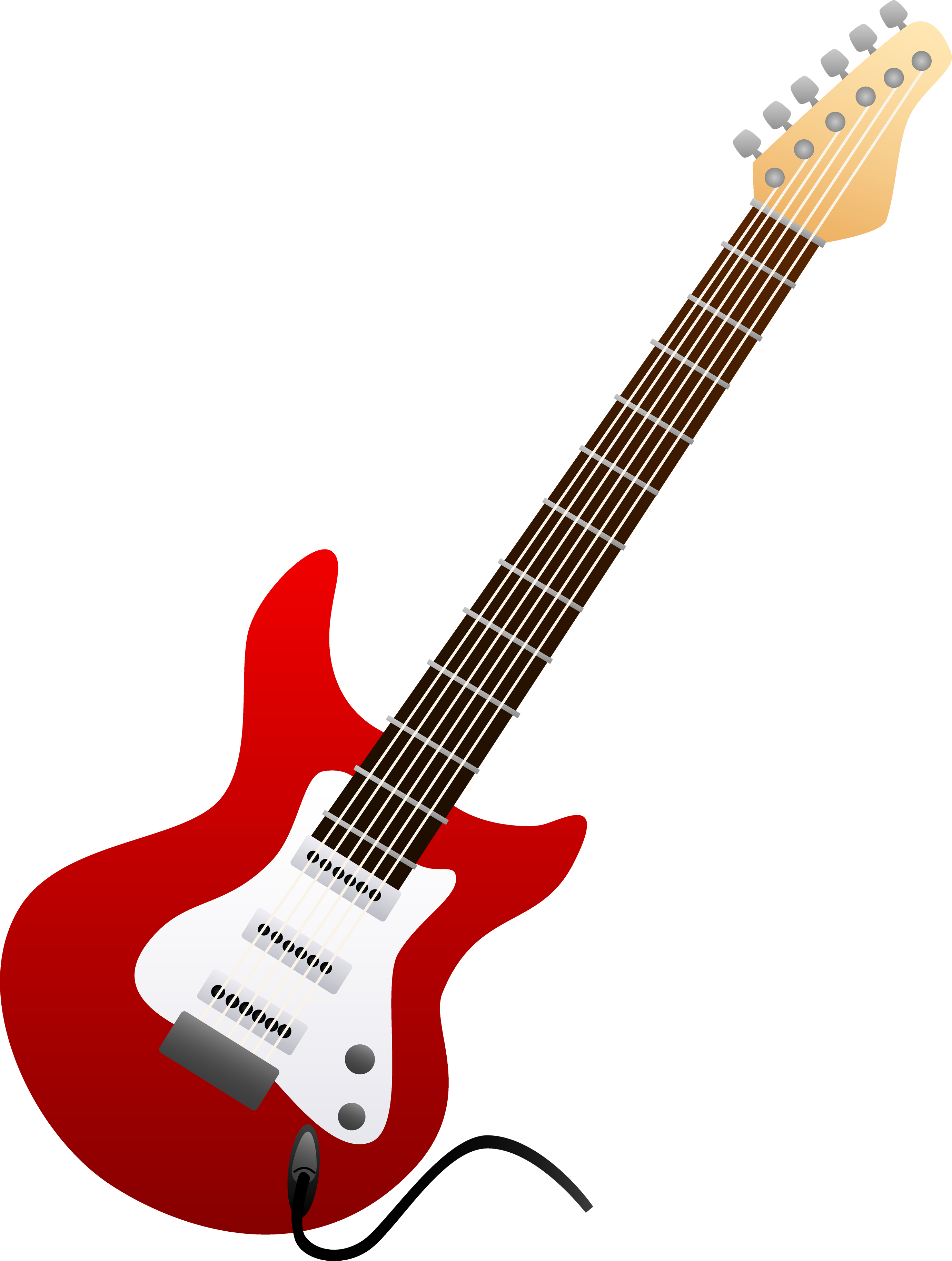 Guitar Red Transparent PNG Image