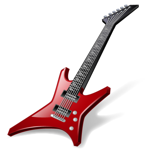 Guitar Red Rock Transparent PNG Image