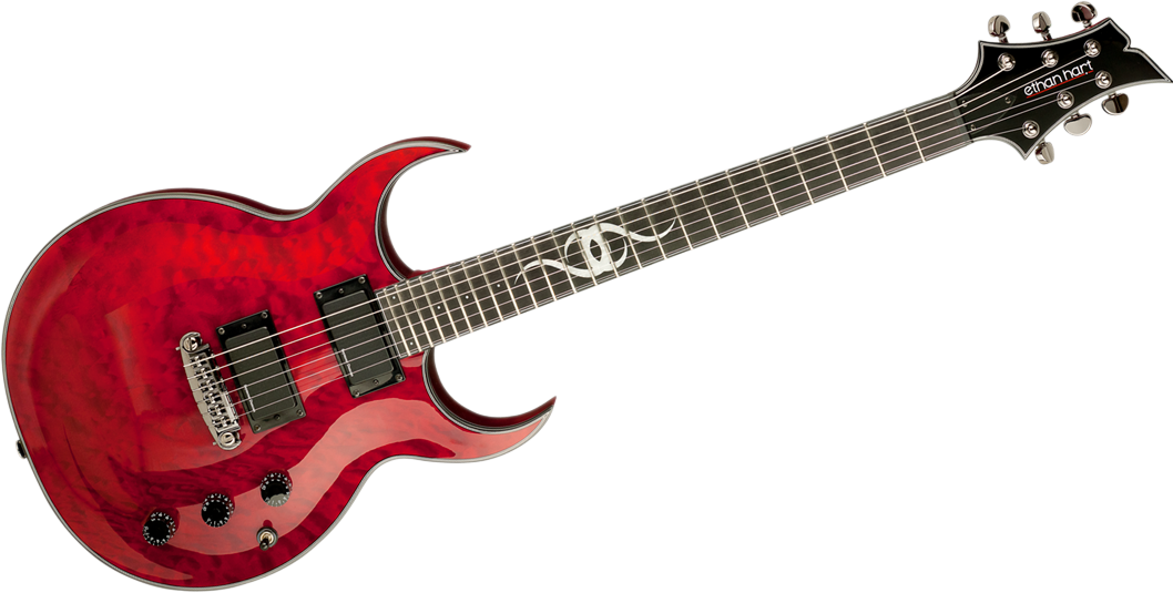 Guitar Red Rock Transparent PNG Image