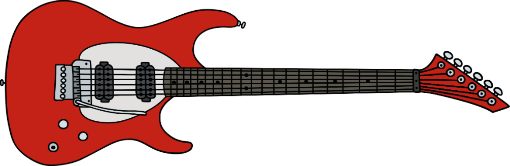 Guitar Red Rock Transparent PNG Image